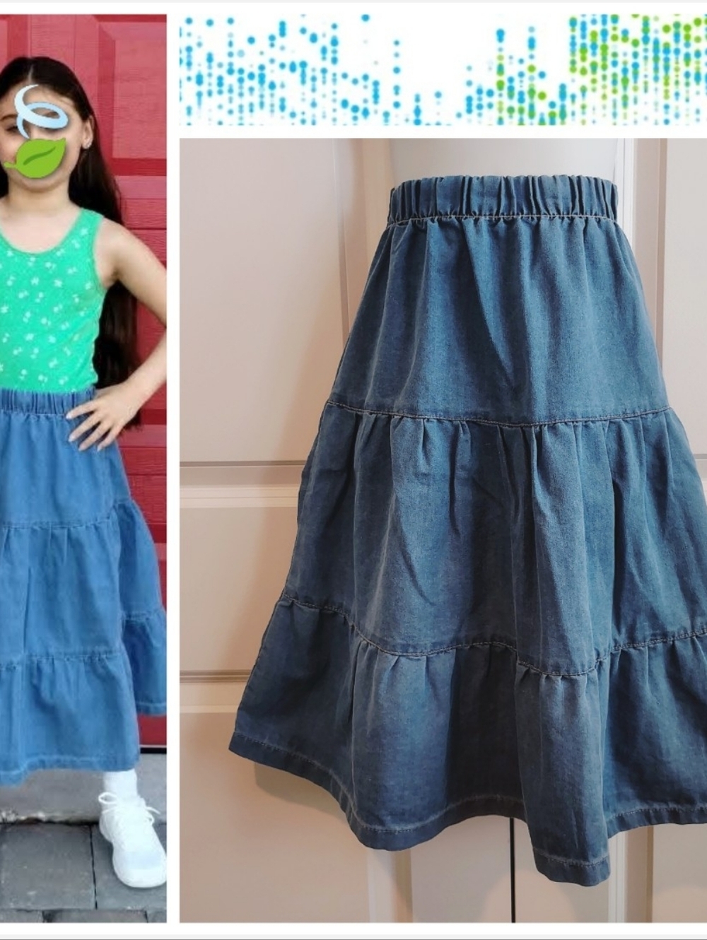 Blue Midi Skirt
